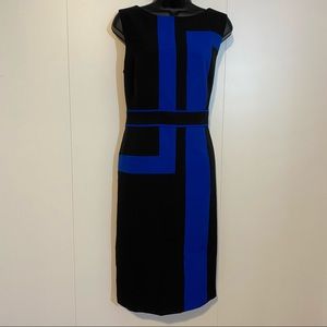 Jones New York Black/Blue Dress. Size 10